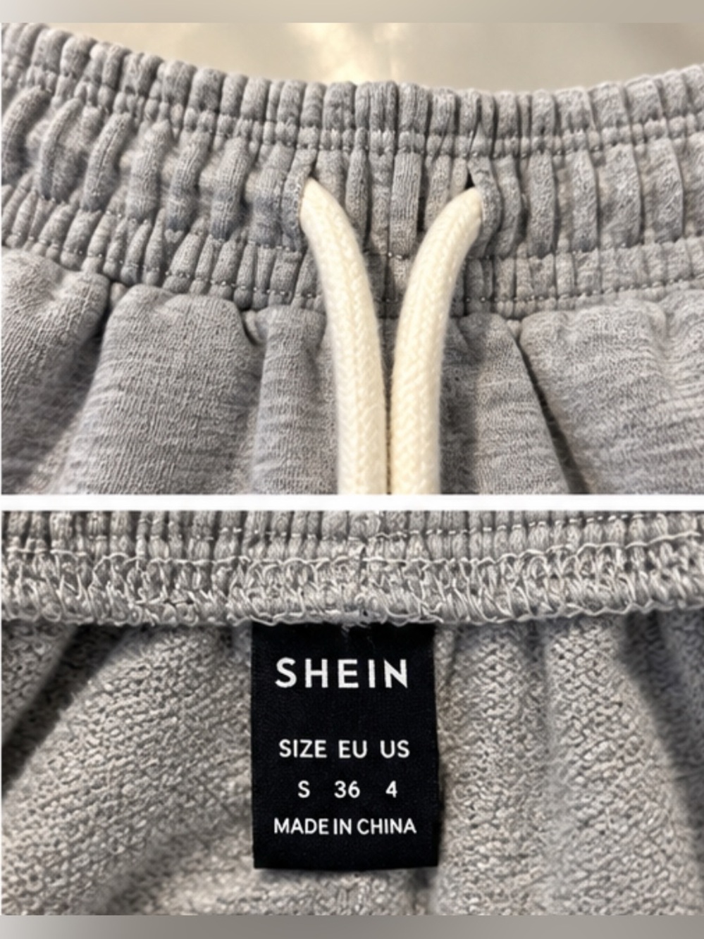 Title: SHEIN Gray High Waisted Drawstring Lounge Sweat Shorts Size S